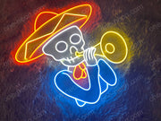 Skull Trumpet | LED Neon Sign