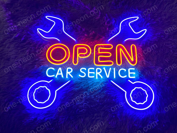 Open Car Service | LED Neon Sign