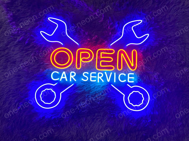 Open Car Service | LED Neon Sign