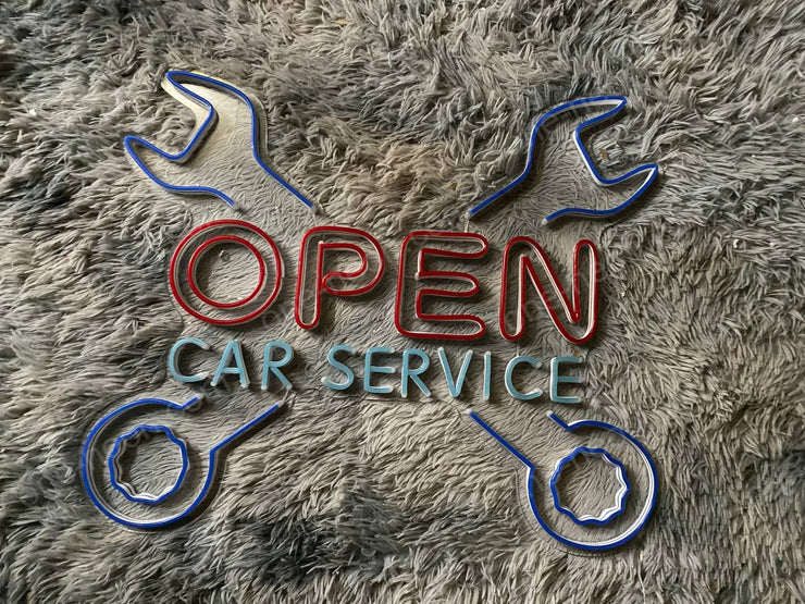 Open Car Service | LED Neon Sign