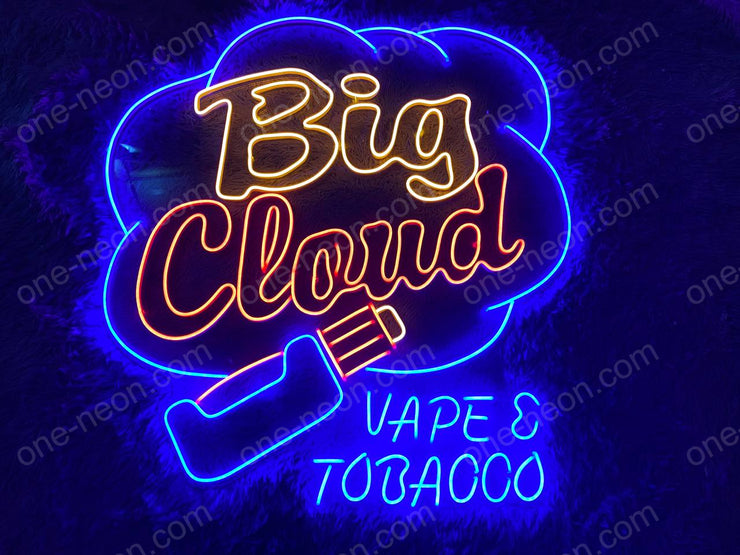 Big Cloud Vape Tobacco | LED Neon Sign