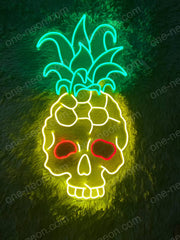 Pineapple Skull | LED Neon Sign
