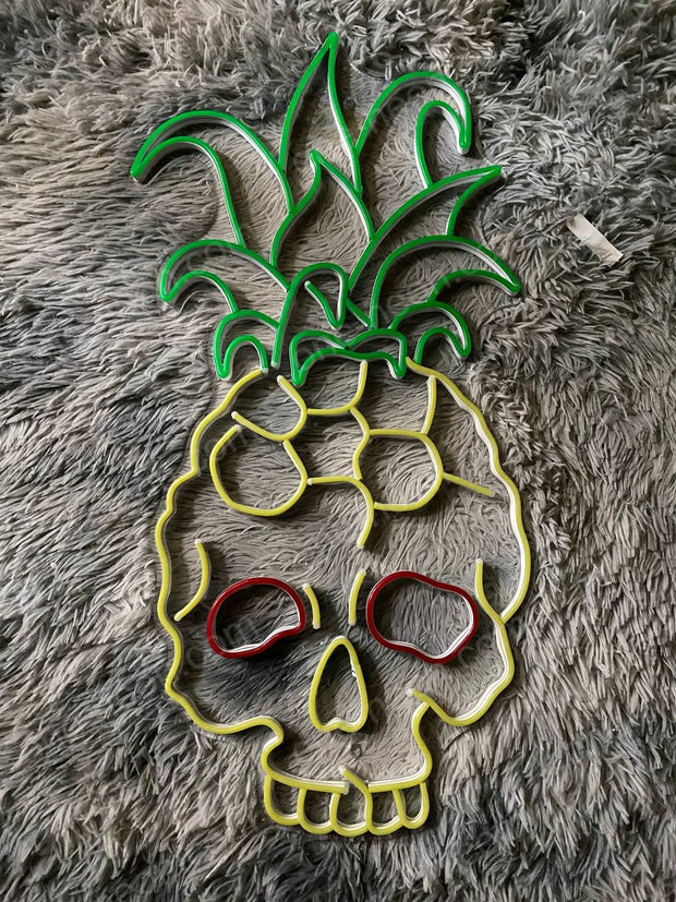 Pineapple Skull | LED Neon Sign