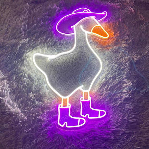 Cowboy Duck | LED Neon Sign