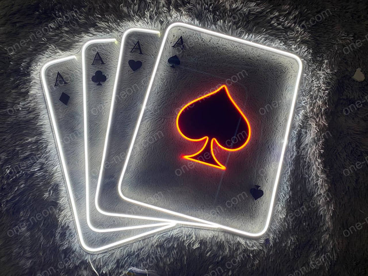 Four Aces Poker | LED Neon Sign