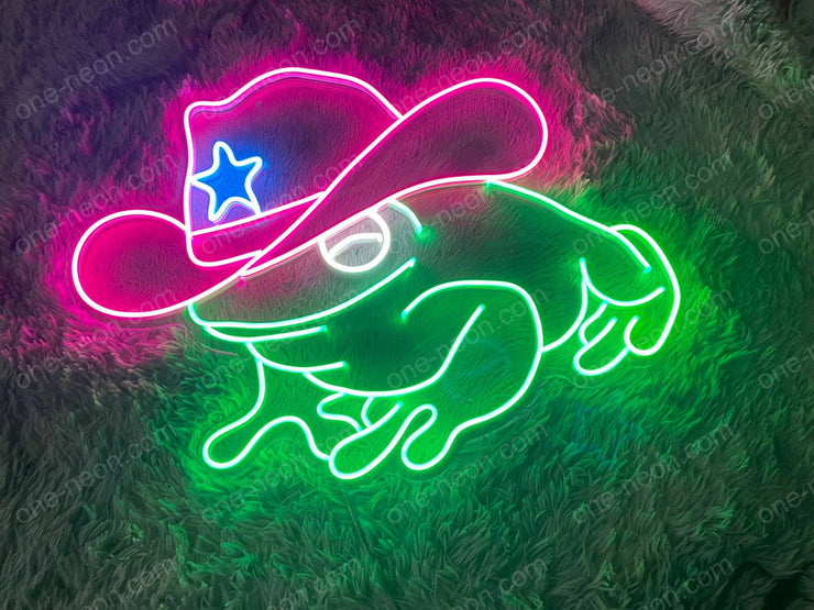 Cowboy Frog | LED Neon Sign