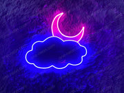 Cloud Moon | LED Neon Sign