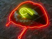 Lips With Bullet | LED Neon Sign