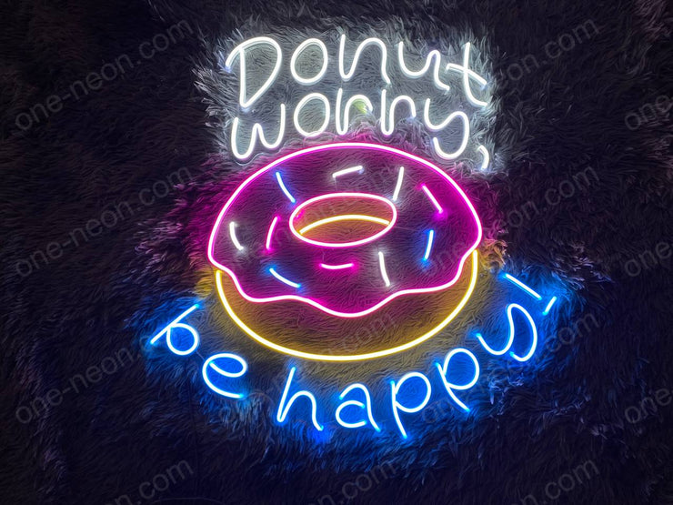 Donut Worry Be Happy | LED Neon Sign