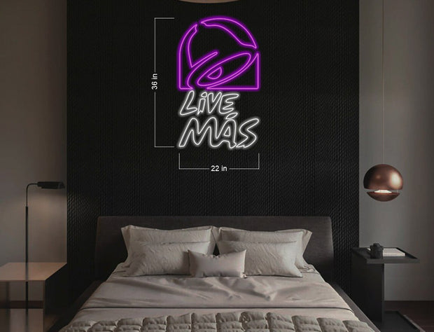 LIVE MAS TACO BELL_H29 | LED Neon Sign