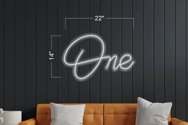 One | LED Neon Sign