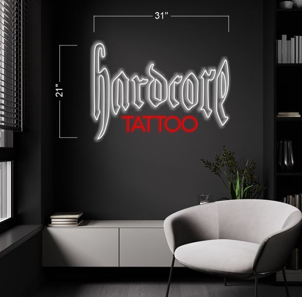 Hardcore Tattoo | LED Neon Sign