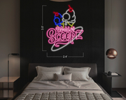 WORLD OF SCOOPS (outdoor) | LED Neon Sign