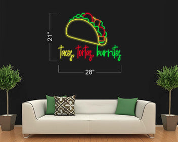 Tacos, Toras, Burritos | LED Neon Sign