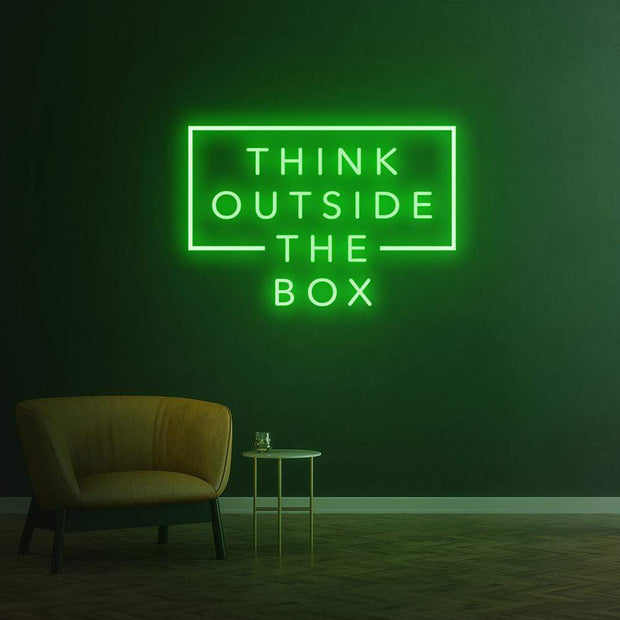 Think Outside the box | LED Neon Sign