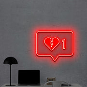 1 Broken Heart | Neon Acrylic Artwork