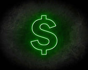Green Dollar Sign | LED Neon