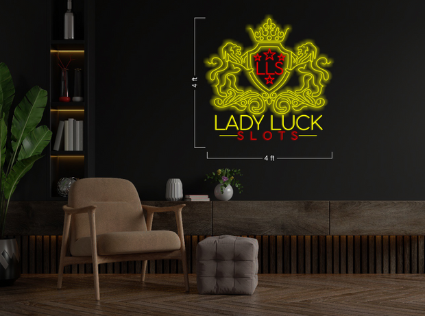 Lady Luck Slots | LED Neon Sign