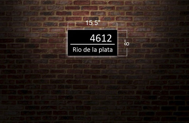 4612 Rio de la plata | Custom House Number Sign