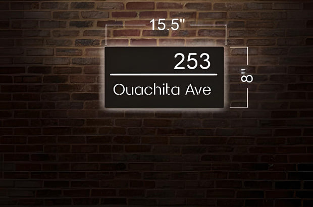 253 Ouachita Ave | Custom House Number Sign