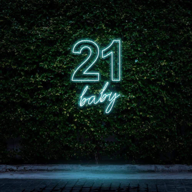 "21 Baby" Birthday | LED Neon Sign