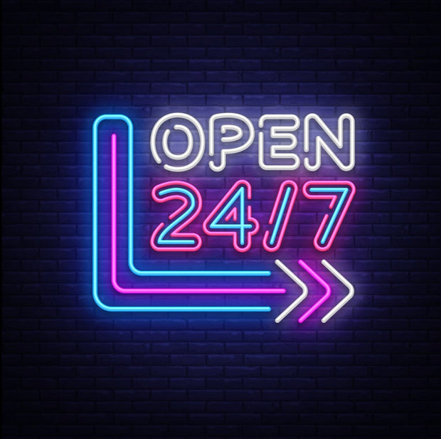 Open 24/7 | LED Neon Sign