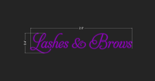 Lashes & Brows | LED Neon Sign