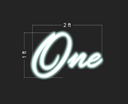 One | LED Neon Sign