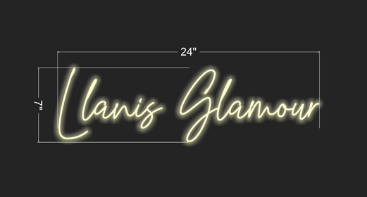 Llanis Glamour | LED Neon Sign