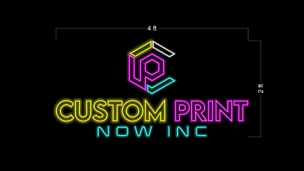 Custom Print Now Inc Logo | LED Neon Sign