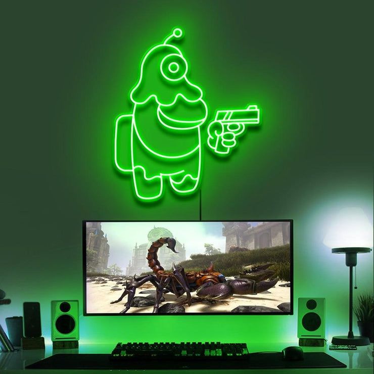 Among Us - Brain Slug | Game Neon Sign