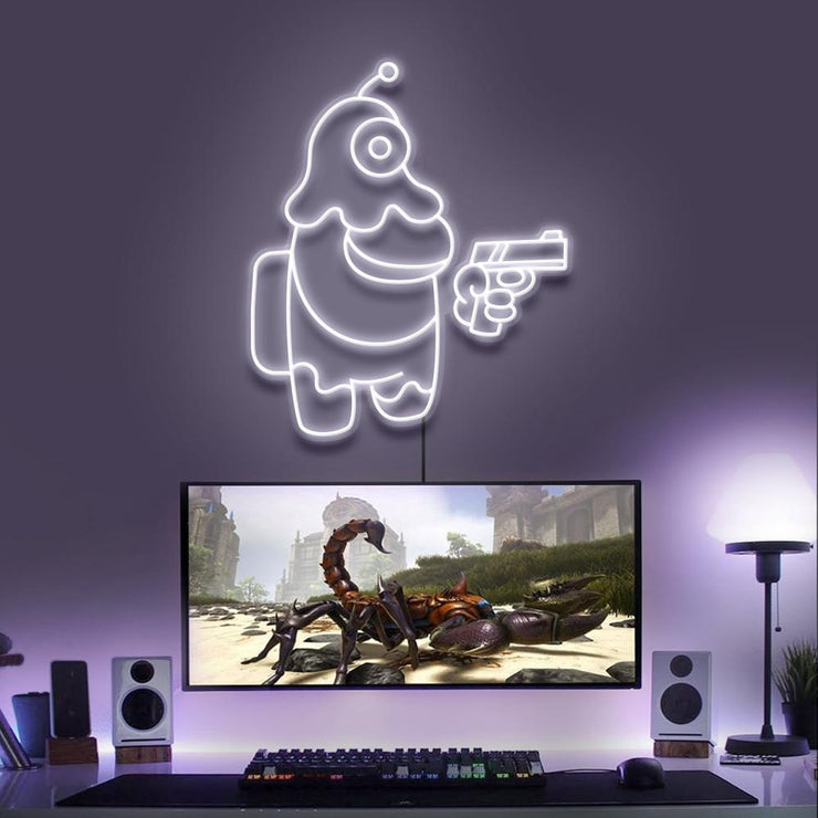 Among Us - Brain Slug | Game Neon Sign