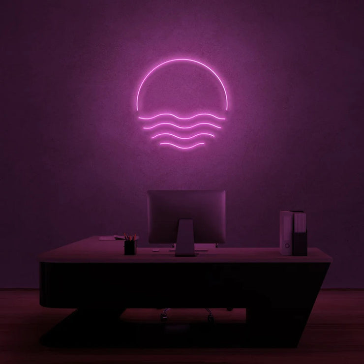 Sunset Over The Ocean | LED Neon Sign