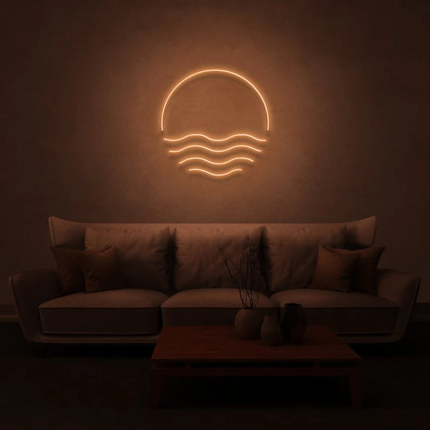 Sunset Over The Ocean | LED Neon Sign