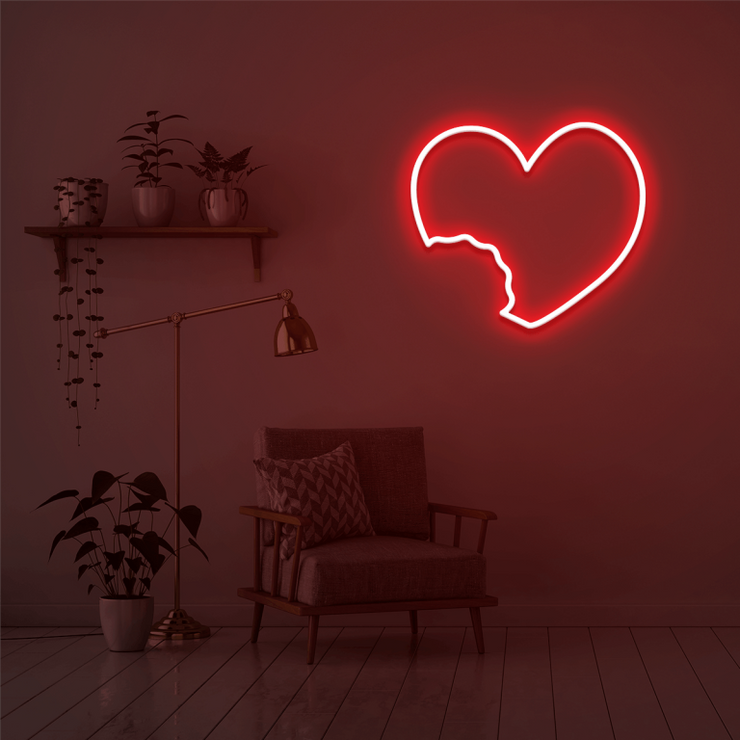 Bitten Heart | LED Neon Sign