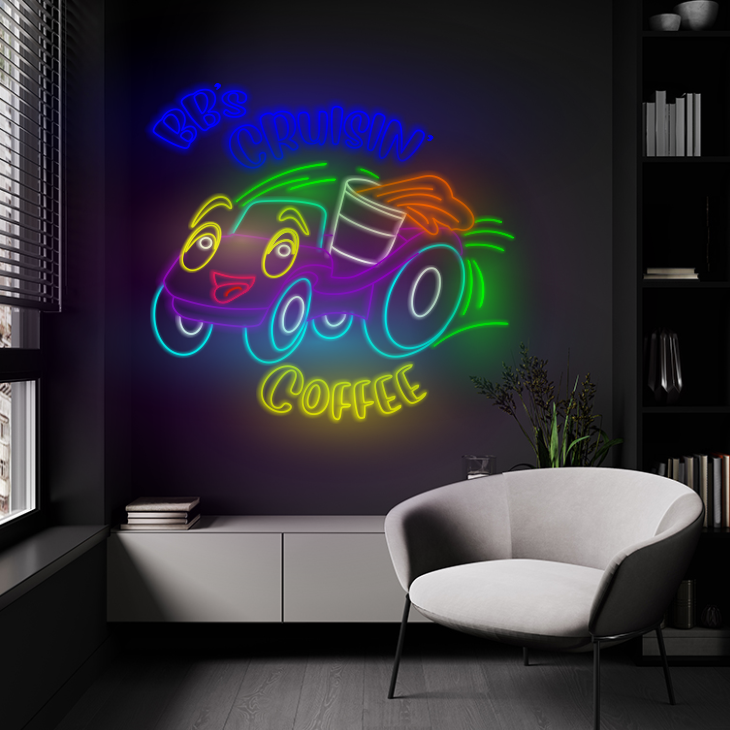 BB'S Cruisin Coffee| LED Neon Sign
