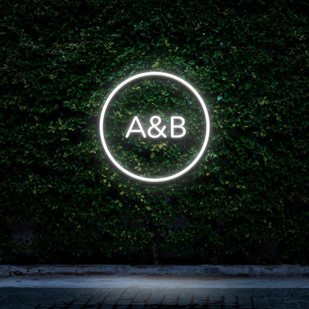 Custom Circle Initials | LED Neon Sign