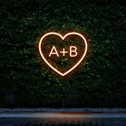 Custom Heart Initials | LED Neon Sign
