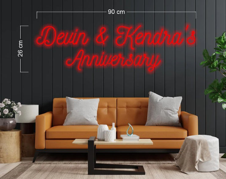 Devin & Kendra's Anniversary | LED Neon Sign