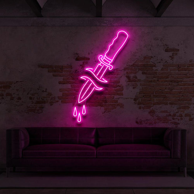 Dripping Dagger | LED Neon Sign