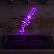 Dripping Dagger | LED Neon Sign