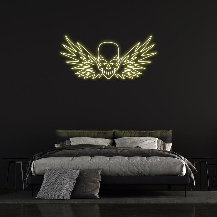 Flying Skull | LED Neon Sign