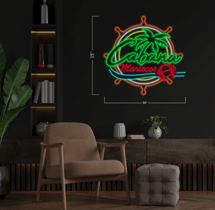 Cabana Mariscos Logo | LED Neon Sign