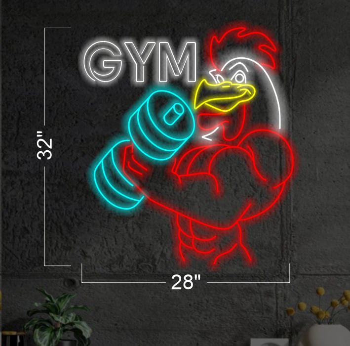 Chicken GYM | LED Neon Sign