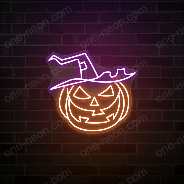 Witch Pumpkin - Halloween | LED Neon Sign