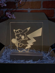 Pikachu (Pokemon) - 3D Illusion Night Light Desk Lamp