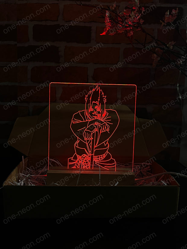 Uchiha Sasuke (Naruto) - 3D Illusion Night Light Desk Lamp