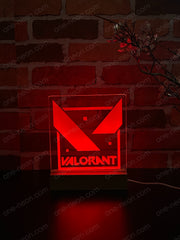 Valorant Logo - 3D Illusion Night Light Desk Lamp