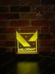Valorant Logo - 3D Illusion Night Light Desk Lamp