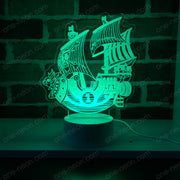 Thousand Sunny One Piece - 3D Illusion Night Light Desk Lamp